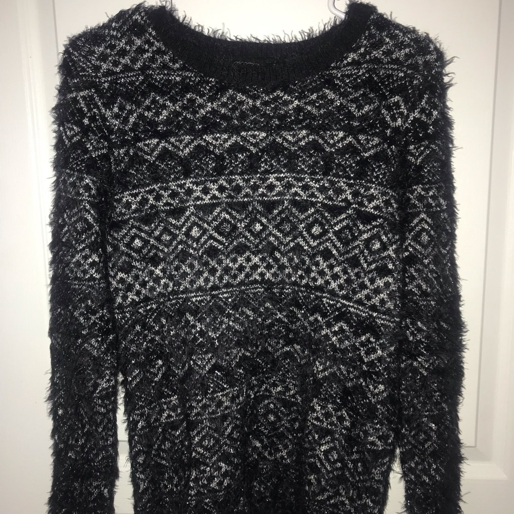 Black and silver sweater